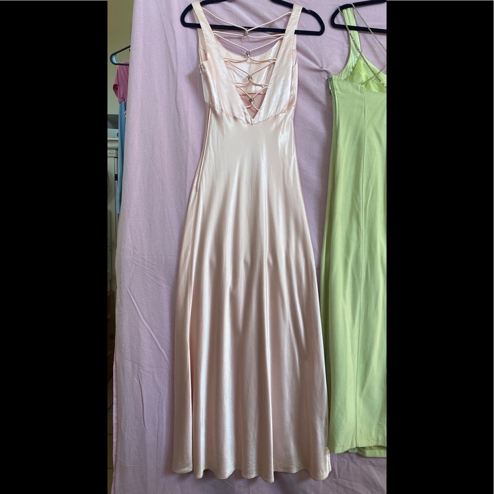 Pink Satin Formal Dress - Picture 4 of 14
